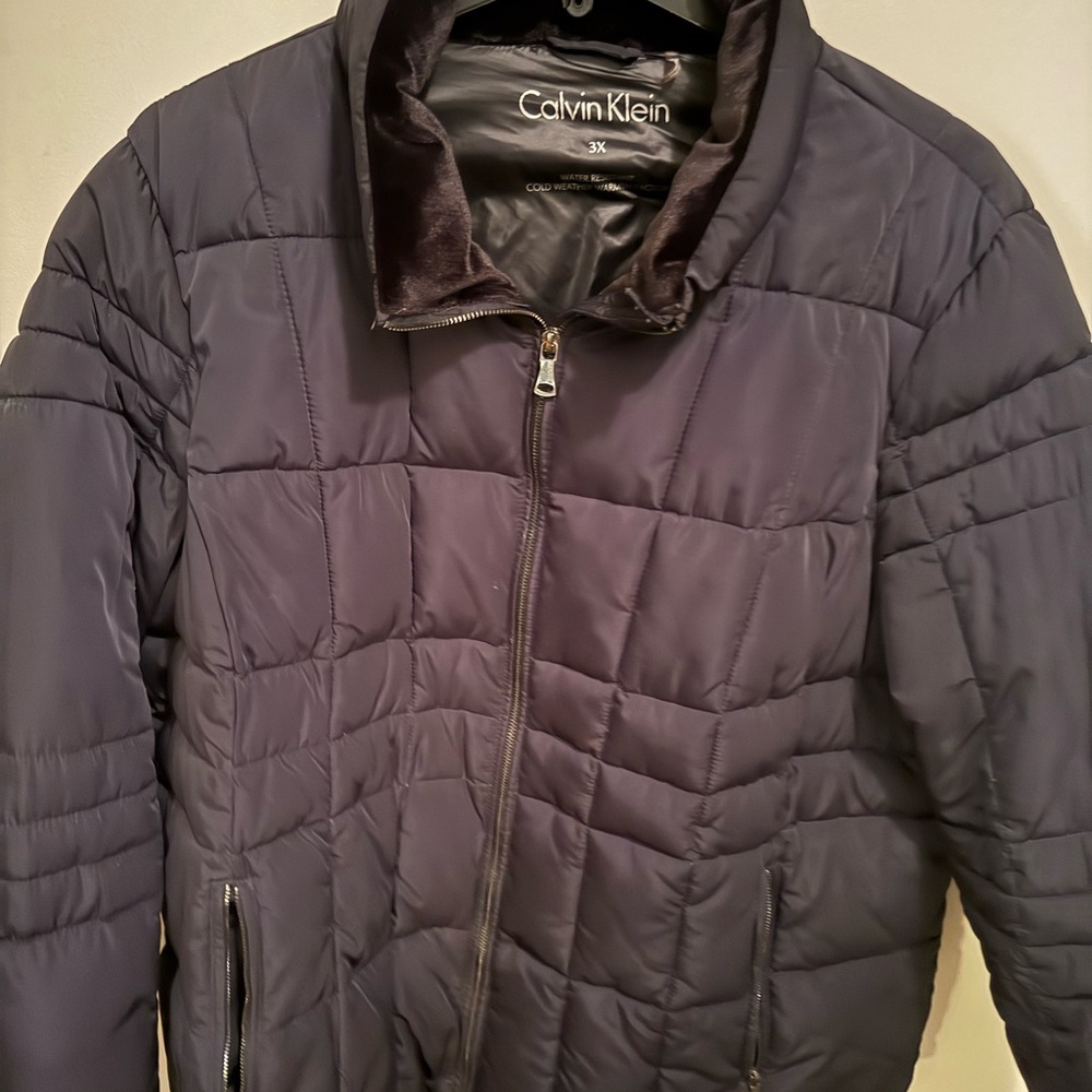 Calvin Klein Men's Quilted Puffer Jacket - Charcoal